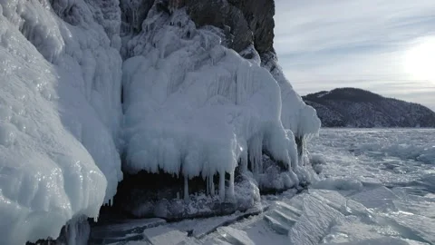 Frozen splashes of water close-up Stock Footage 223537483