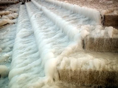 Frozen stairs Stock Photos