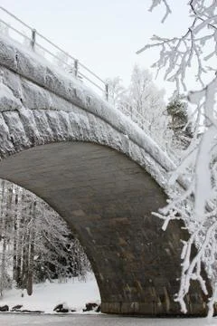 Frozen stone bridge Photos