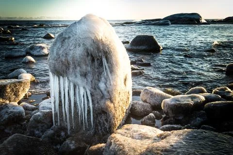 Frozen stone Fotos de archivo