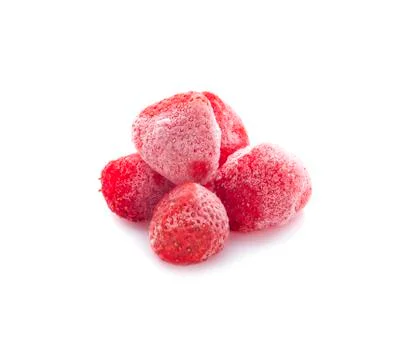 Frozen strawberries background Stock Photos