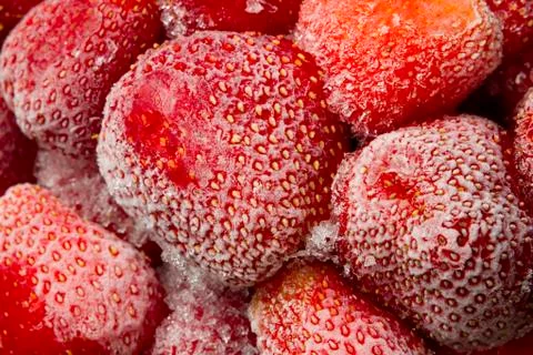 Frozen strawberries Stock Photos