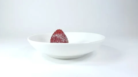 Frozen strawberry Video stock 147853597