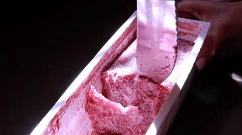 Frozen strawberry jelly Stock-Footage 61900620