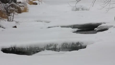 Frozen stream 1 Stock Footage 7748353