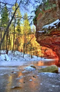 Frozen Stream Stock Photos