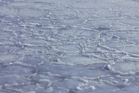 Frozen surface, ice. Stock Photos