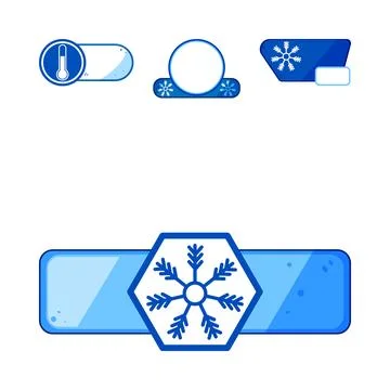 Frozen temperature control labels concept vector Illustrazione stock