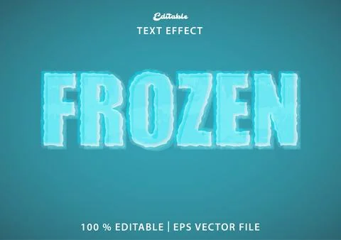 Frozen Text Effect - Editable Text Effect Stock Illustration