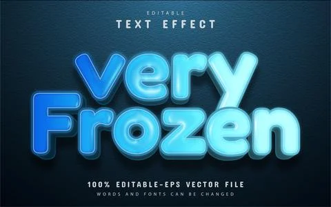 Frozen text effect Stock Illustration