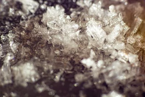 Frozen texture delicate ice crystals forming beautiful winter patterns Фото