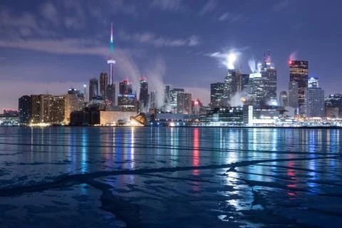 Frozen Toronto Skyline Stock Photos