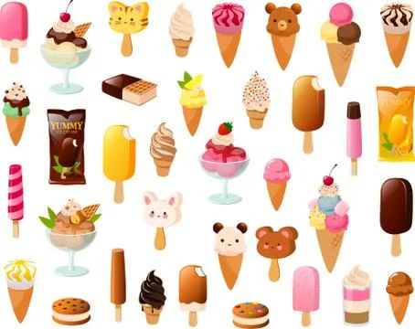 Frozen treats Stock Illustration