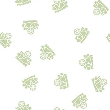Frozen tuna glyph seamless pattern Stock Illustration