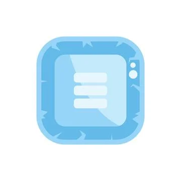 Frozen user interface element showing three horizontal lines Stock Illustration