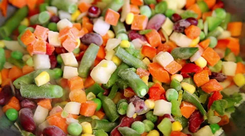 Frozen vegetable mix Stock Footage 36739459