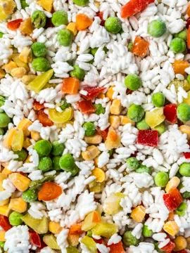 Frozen vegetables assorted close up Stock Photos