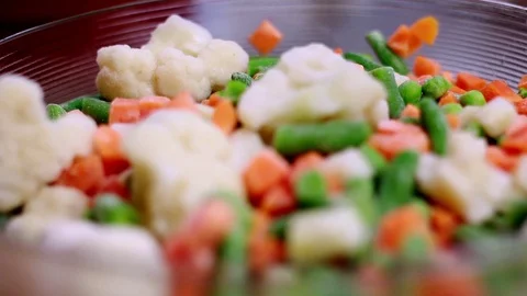 Frozen vegetables close up Stock Footage 72961683