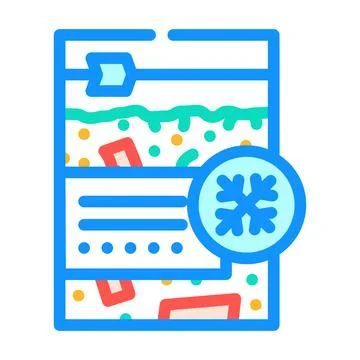 Frozen vegetables color icon vector illustration Stock Illustration