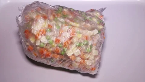 Frozen Vegetables Stock Footage 100374526