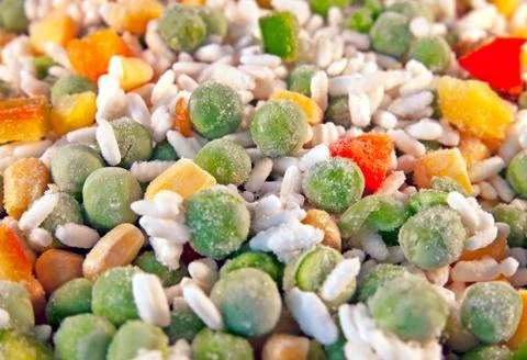 Frozen vegetables mix Stock Photos