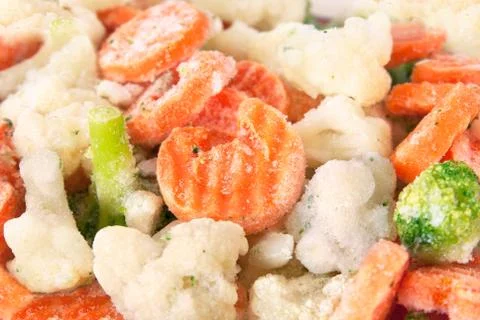 Frozen vegetables mix Stock Photos