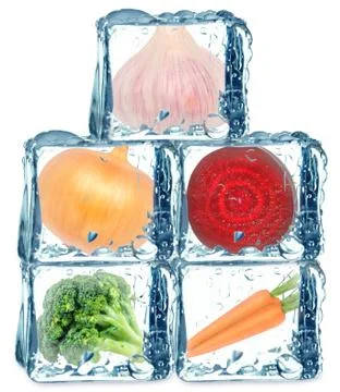 Frozen vegetables Stock Photos
