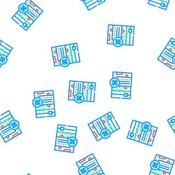 Frozen vegetables vector seamless pattern Illustrazione stock