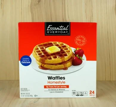 Frozen waffle box. Stock Photos