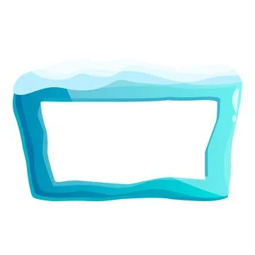 Frozen water border creating rectangular shape Stock Illustration