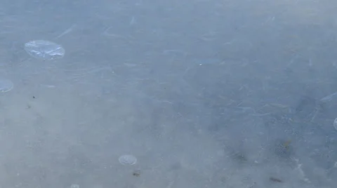 Frozen water level Stock Footage 35117388