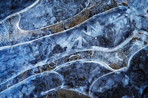 Frozen water level Stock Photos