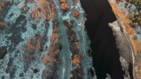 Frozen water surface Stock Footage 149859172