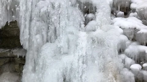 Frozen Waterfall 3 Stock Footage 147565758