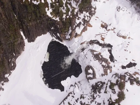 Frozen waterfall Stock-Footage 73956436