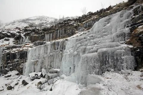 Frozen waterfall Stock Photos