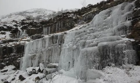 Frozen waterfall Stock Photos