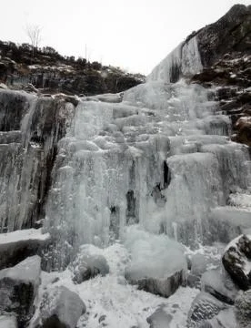 Frozen waterfall Stock Photos