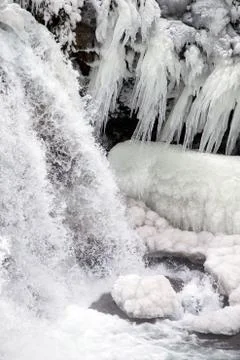 Frozen waterfall  Stock Photos