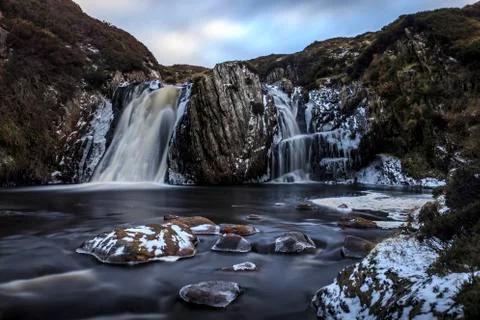Frozen Waterfall Foto stock