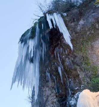 Frozen waterfall Stock Photos