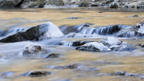 Frozen Waterfall Time-Lapse 2 Stock Footage 132908845