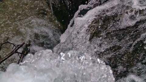 Frozen waterfall in winter 스톡 동영상 86290128