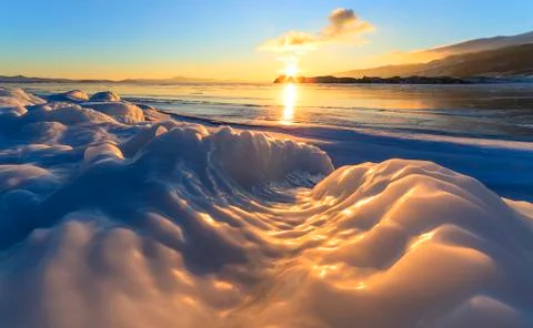 Frozen waves Stock Photos