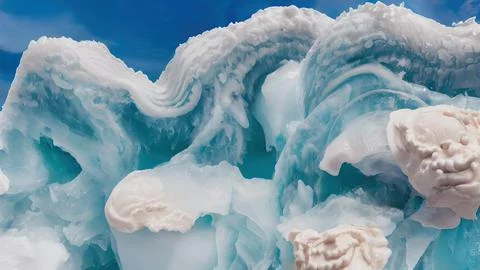 Frozen waves wallpaper Stock Illustration