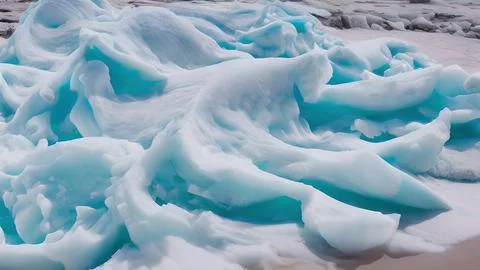 Frozen waves wallpaper Stock Illustration