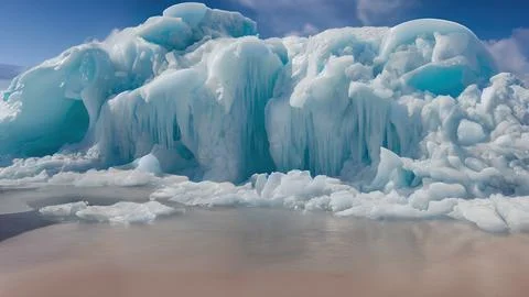 Frozen waves wallpaper Stock Illustration