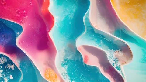 Frozen waves wallpaper Stock Illustration