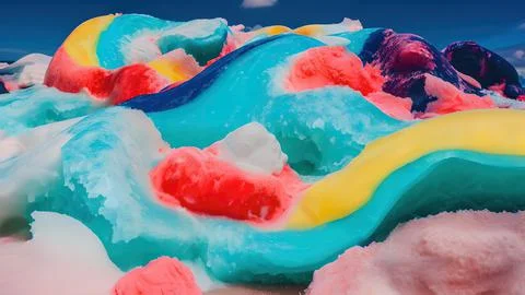 Frozen waves wallpaper Stock Illustration