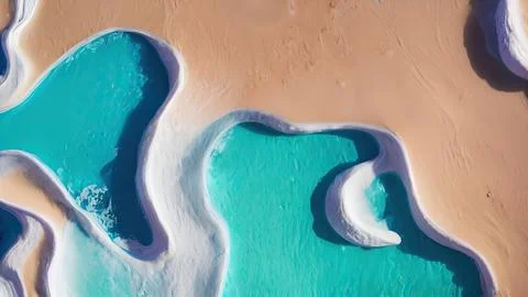 Frozen waves wallpaper Stock Illustration